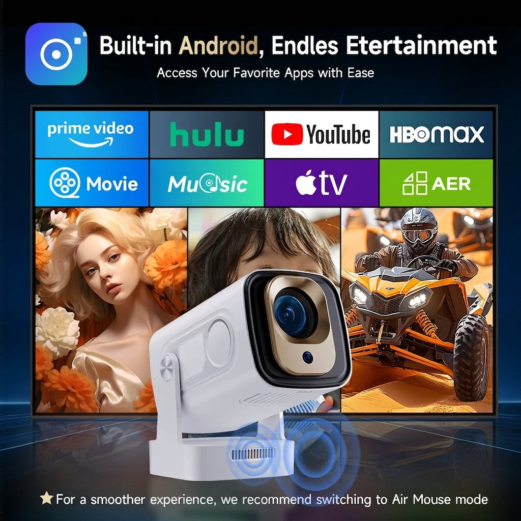 Projektor Smart TV Pixby Beam Pro – Przenośny Rzutnik LED Wi-Fi / Bluetooth, 4K Support