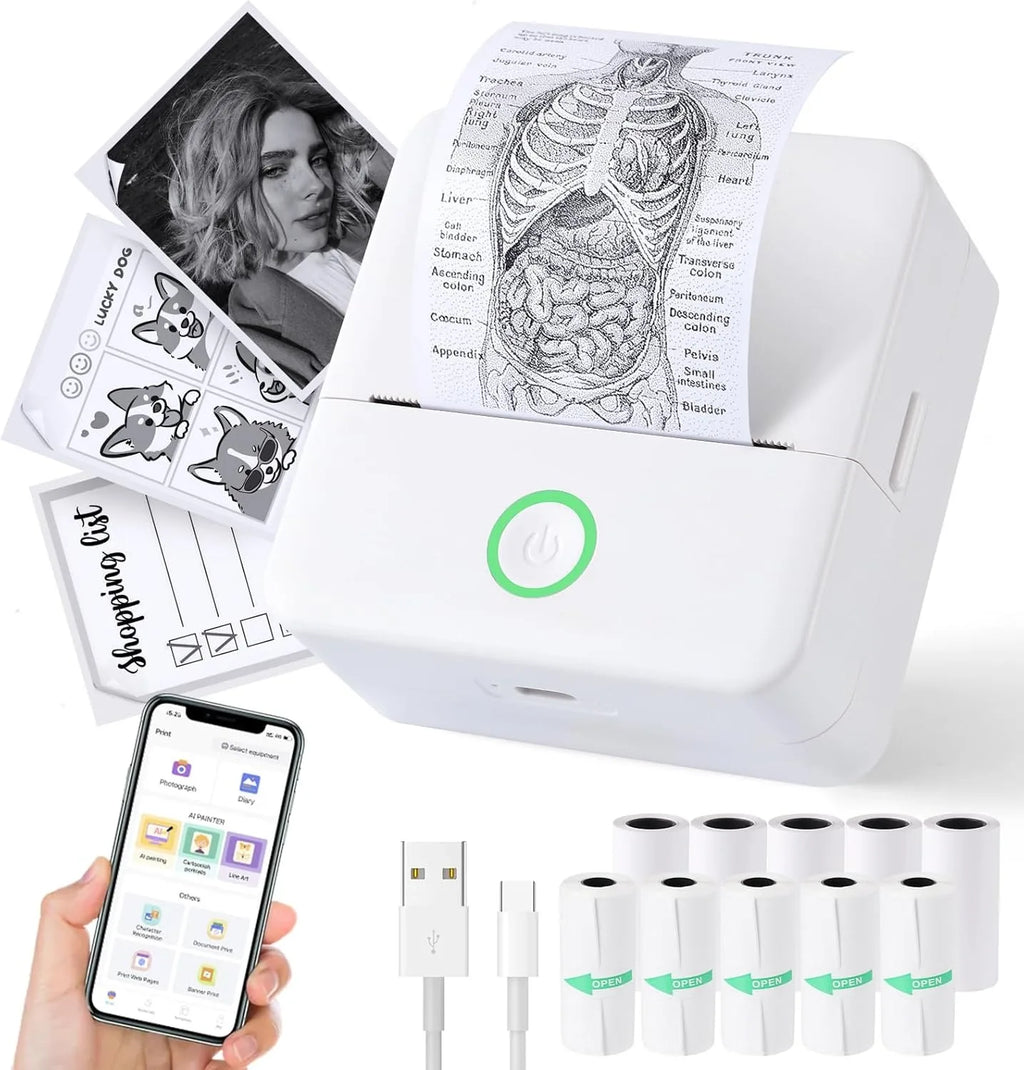 Pixby Mini – Przenośna drukarka termiczna Bluetooth (zdjęcia, etykiety, notatki)