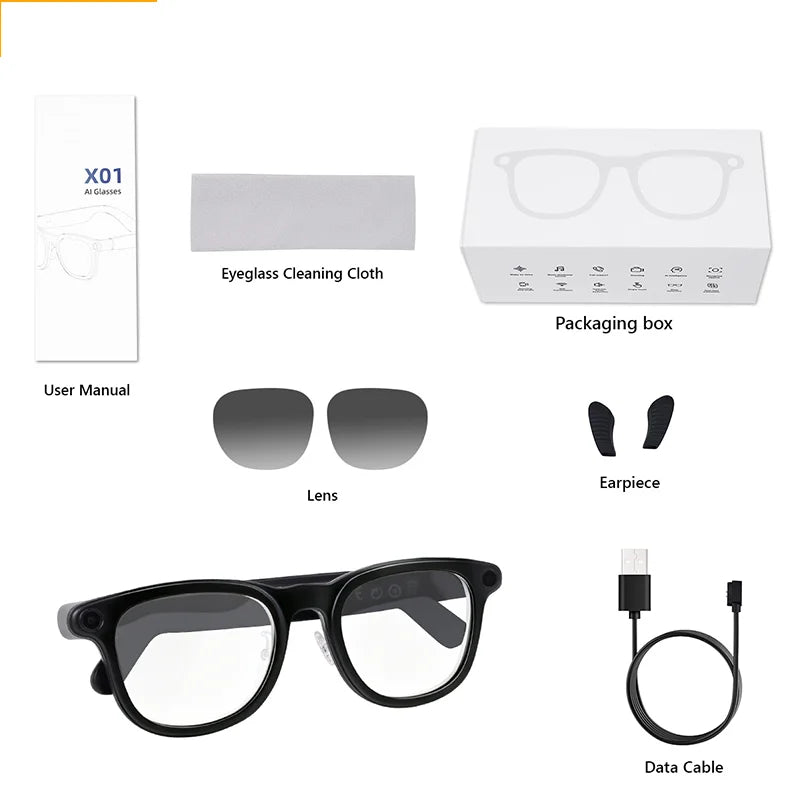 Pixby Vision X01 – Inteligentne okulary AI z kamerą, tłumaczem i ChatGPT | Bluetooth 5.3